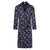 Lightweight Men's Dressing Gown front - Gatsby Paisley Blue | Bown of London